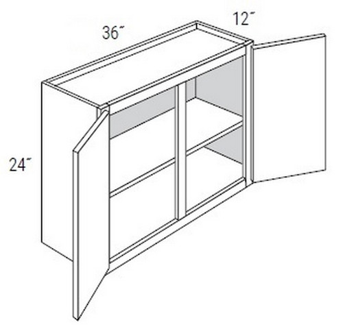 JSI Cabinetry Amesbury White Slab Kitchen Cabinet - W3624-AW