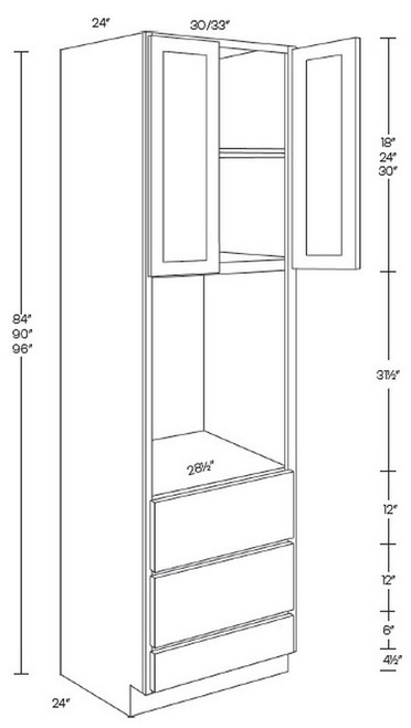 CNC Cabinetry Elegant White Kitchen Cabinet - OV3090