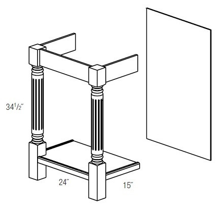 JSI Cabinetry Yarmouth Slab Kitchen Cabinet - EC2-KYS-IT