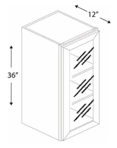 Blue Valley Micro White Shaker Kitchen Cabinet - MWS-W1836GD