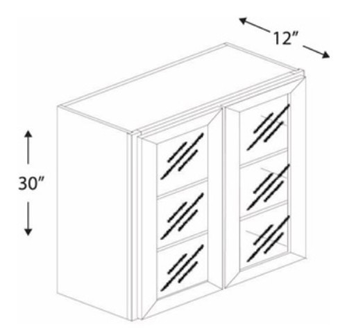 Blue Valley Honey Wheat Shaker Kitchen Cabinet - HWS-W3030GD
