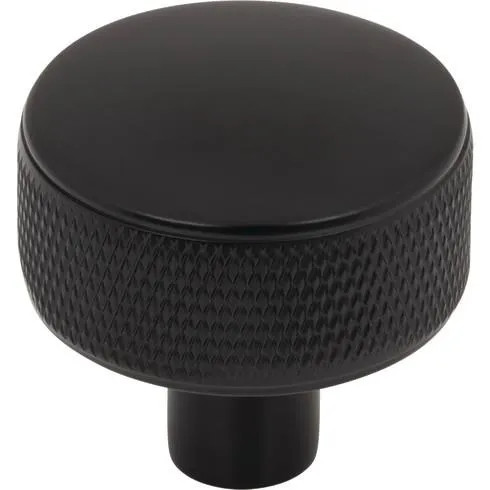 Top Knobs - Garrison Collection - Burnham Round Knob 1 1/4 Inch - Flat Black - TK3230BLK