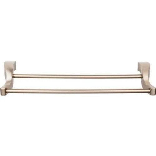 Top Knobs - Aqua Bath Collection - Aqua Double 31 1/4" Wall Mounted Towel Bar - Brushed Bronze - AQ11BB