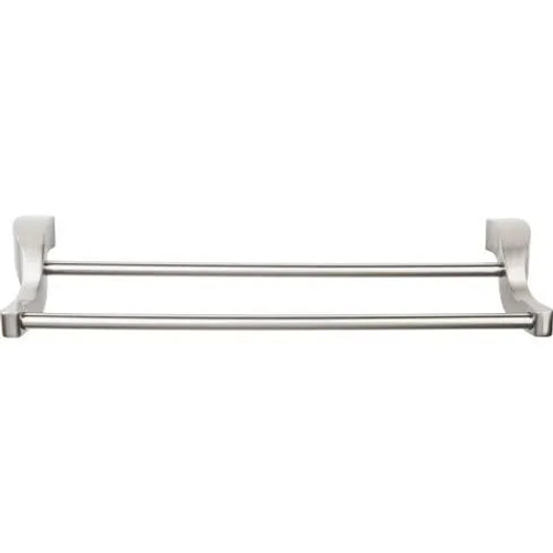 Top Knobs - Aqua Bath Collection - Aqua Double 31 1/4" Wall Mounted Towel Bar - Brushed Satin Nickel - AQ11BSN