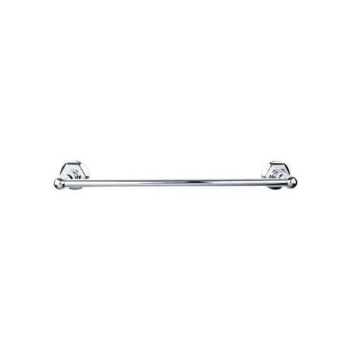 Top Knobs - Edwardian Bath Collection - Edwardian Bath 30" Single Towel Bar Hex Backplate - Polished Chrome - ED10PCB