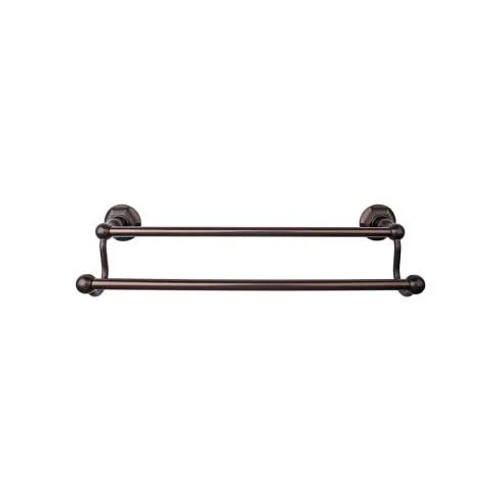 Top Knobs - Edwardian Bath Collection - Edwardian Bath 30" Double Towel Bar Hex Backplate - Oil Rubbed Bronze - ED11ORBB