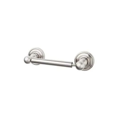 Top Knobs - Edwardian Bath Collection - Edwardian Bath Tissue Holder Rope Backplate - Brushed Satin Nickel - ED3BSNF