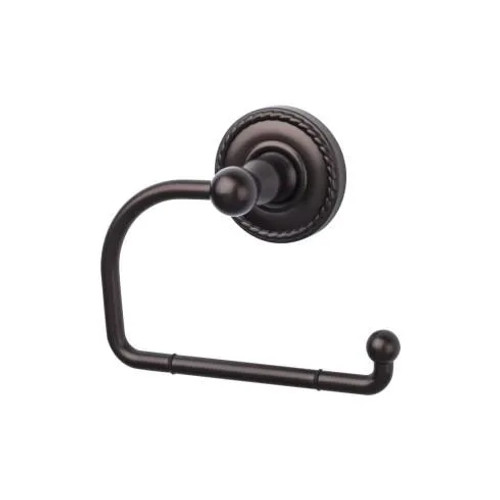 Top Knobs - Edwardian Bath Collection - Edwardian Bath Tissue Hook Rope Backplate - Oil Rubbed Bronze - ED4ORBF