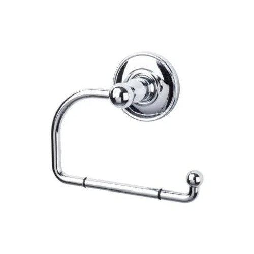 Top Knobs - Edwardian Bath Collection - Edwardian Bath Tissue Hook Plain Backplate - Polished Chrome - ED4PCD