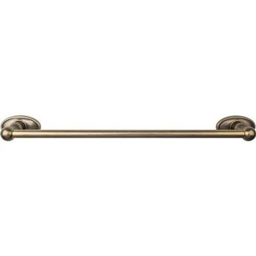 Top Knobs - Edwardian Bath Collection - Edwardian Bath 18" Single Towel Bar Oval Backplate - German Bronze - ED6GBZC