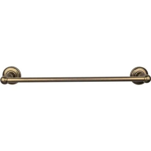 Top Knobs - Edwardian Bath Collection - Edwardian Bath 18" Single Towel Bar Plain Backplate - German Bronze - ED6GBZD