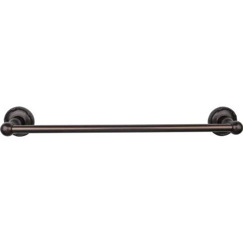 Top Knobs - Edwardian Bath Collection - Edwardian Bath 18" Single Towel Bar Ribbon Backplate - Oil Rubbed Bronze - ED6ORBE