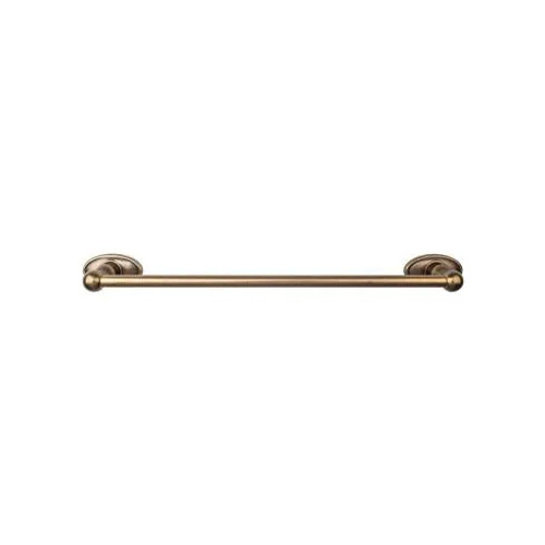 Top Knobs - Edwardian Bath Collection - Edwardian Bath 24" Single Towel Bar Oval Backplate - Antique Pewter - ED8APC