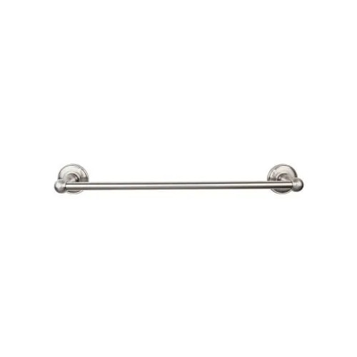 Top Knobs - Edwardian Bath Collection - Edwardian Bath 24" Single Towel Bar Plain Backplate - Brushed Satin Nickel - ED8BSND