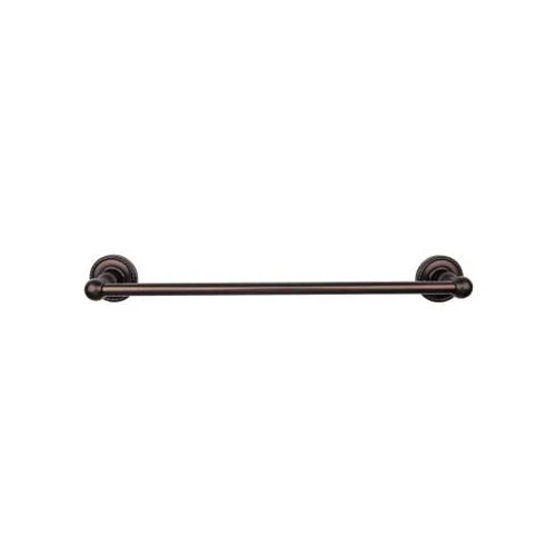 Top Knobs - Edwardian Bath Collection - Edwardian Bath 24" Single Towel Bar Rope Backplate - Oil Rubbed Bronze - ED8ORBF