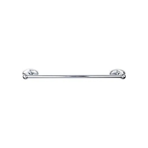 Top Knobs - Edwardian Bath Collection - Edwardian Bath 24" Single Towel Bar Oval Backplate - Polished Chrome - ED8PCC