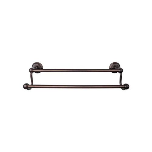 Top Knobs - Edwardian Bath Collection - Edwardian Bath 24" Double Towel Bar Hex Backplate - Oil Rubbed Bronze - ED9ORBB