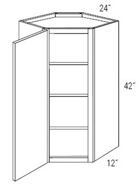 JSI Cabinetry Amesbury White Slab Kitchen Cabinet - WDC2442-AW