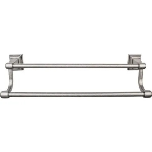 Top Knobs - Stratton Bath Collection - Stratton Bath 30" Double Towel Bar - Antique Pewter - STK11AP