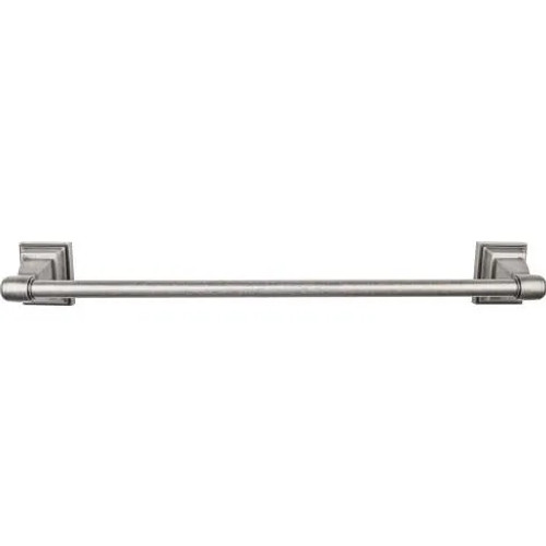 Top Knobs - Stratton Bath Collection - Stratton Bath 18" Single Towel Bar - Antique Pewter - STK6AP