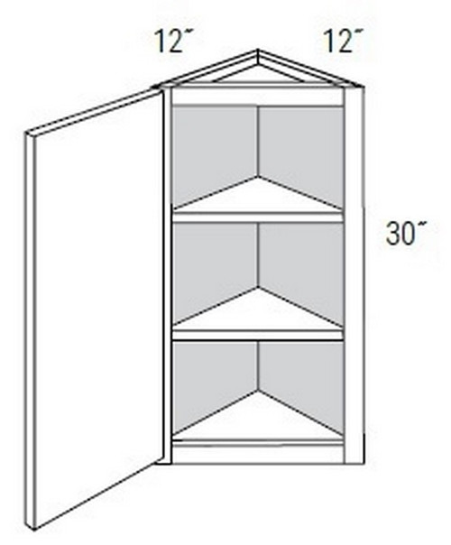JSI Cabinetry Amesbury White Slab Kitchen Cabinet - AW30-AW