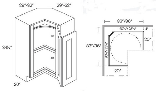 CNC Cabinetry Elegant Dove Kitchen Cabinet - BSQC36