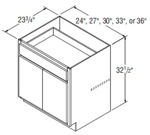 Aristokraft Cabinetry All Plywood Series Benton Birch Universal Design Base Cabinets B2432.5B