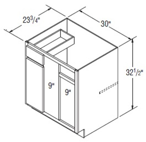 Aristokraft Cabinetry Select Series Benton Birch Paint Square Corner Base Cabinets BC3932.5