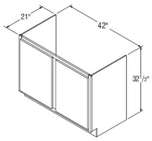 Aristokraft Cabinetry All Plywood Series Benton Birch Paint Removable Vanity Wall Sink Cabinet RVWS4232