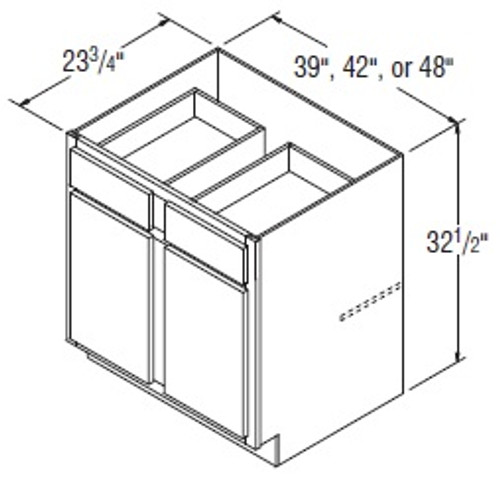 Aristokraft Cabinetry All Plywood Series Benton Birch Paint Universal Design Base Cabinets B3932.5