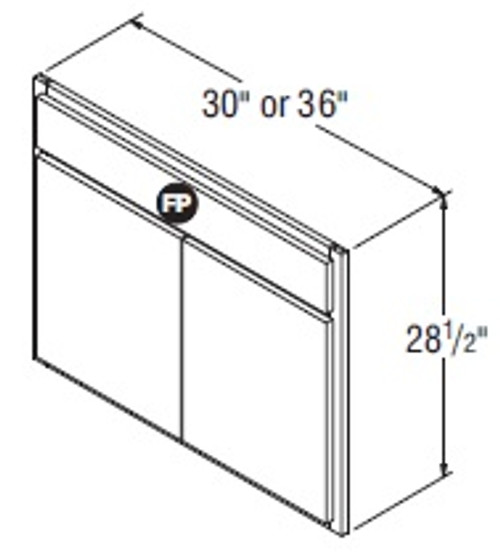 Aristokraft Cabinetry All Plywood Series Benton Birch Paint Universal Design Sink Fronts SF3032.5B