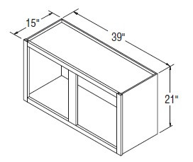 Aristokraft Cabinetry Select Series Brellin PureStyle Wall Open Cabinet WOL392115