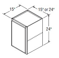 Aristokraft Cabinetry All Plywood Series Brellin PureStyle Wall Cabinet W242415