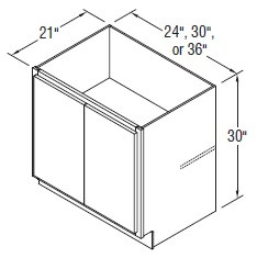 Aristokraft Cabinetry All Plywood Series Brellin Sarsaparilla PureStyle Bookcase Bases D3030FHB