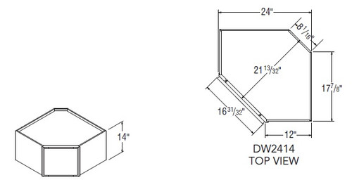 Aristokraft Cabinetry Select Series Brellin Sarsaparilla PureStyle 5 Piece Diagonal Corner Wall Cabinet DW2414
