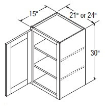 Aristokraft Cabinetry All Plywood Series Brellin Sarsaparilla PureStyle 5 Piece Wall Cabinet with Doors Prepped For Glass WPG213015