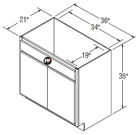Aristokraft Cabinetry All Plywood Series Dana PureStyle Vanity Console Base VCB3635B