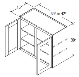 Aristokraft Cabinetry All Plywood Series Dana PureStyle Wall Cabinet with Glass WWG423015