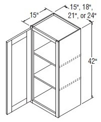 Aristokraft Cabinetry All Plywood Series Dana PureStyle Wall Cabinet with Doors Prepped For Glass WPG214215