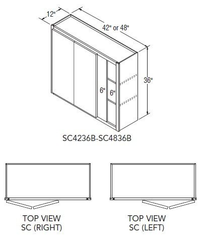 Aristokraft Cabinetry All Plywood Series Dana PureStyle Square Corner Wall Cabinet SC4236B