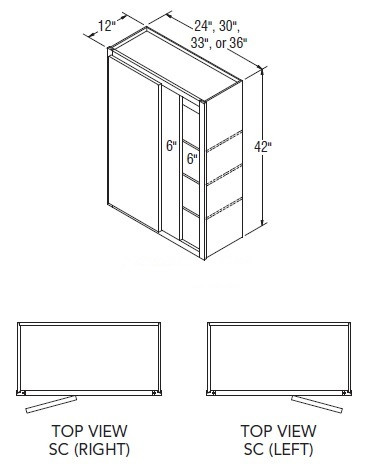 Aristokraft Cabinetry All Plywood Series Dana PureStyle Square Corner Wall Cabinet SC3042