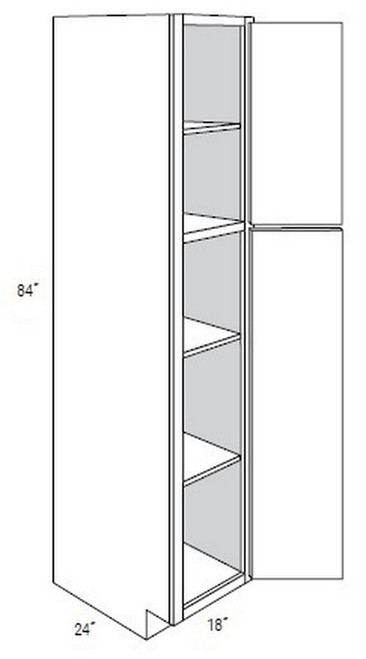 JSI Cabinetry Amesbury White Slab Kitchen Cabinet - WP1884-AW