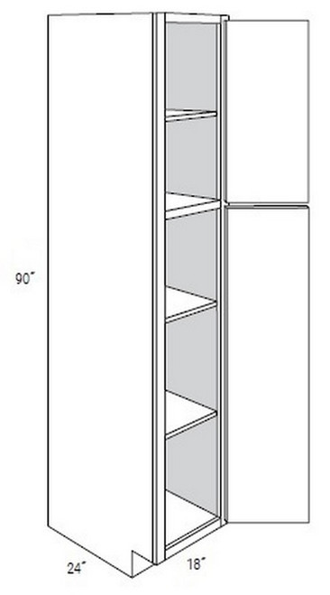 JSI Cabinetry Amesbury White Slab Kitchen Cabinet - WP1890-AW