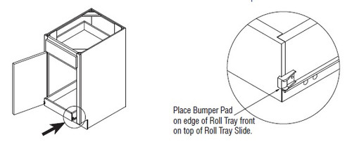 Aristokraft Cabinetry All Plywood Series Dana PureStyle Roll Tray Bumper Pad RTBP
