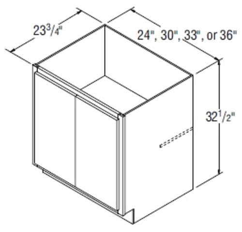 Aristokraft Cabinetry Select Series Dana PureStyle Universal Design Base Cabinets With Full Height Door B3332.5FHB