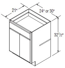 Aristokraft Cabinetry Select Series Dana PureStyle Vanity Base VB3032.5B