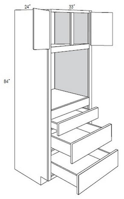 JSI Cabinetry Amesbury White Slab Kitchen Cabinet - OC3384-AW