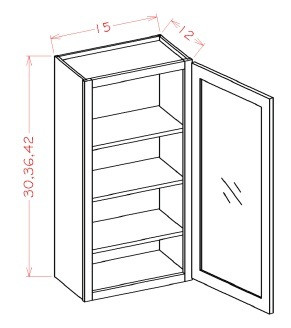 U.S. Cabinet Depot - Oxford Sage - Open Frame Wall Cabinets-Single Door - OS-W1542GD