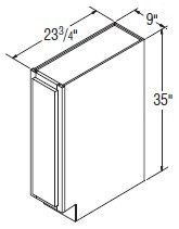 Aristokraft Cabinetry All Plywood Series Dayton Paint Base Cabinets with Full Height Door B09FH