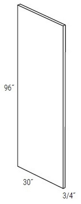 JSI Cabinetry Amesbury White Slab Kitchen Cabinet - REF3096-AW